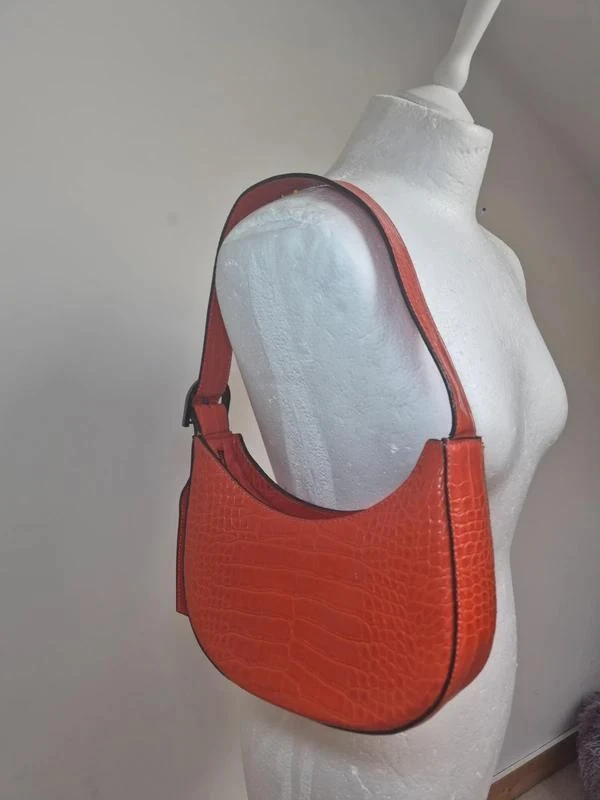 Bolso de mano Hotic naranja efecto cocodrilo vintage Y2K – photo 3